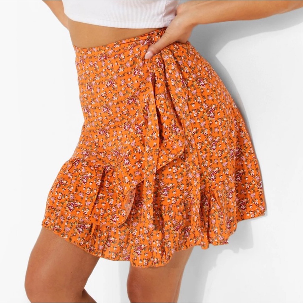 Boohoo wrap skirt